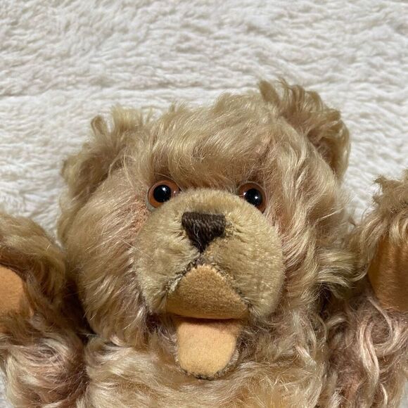 Vintage Steiff 1960s Mohair Zotty Teddy Bear Germany Jointed Glass Eyes - Picture 2 of 6